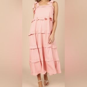 NWOT: Blush Pink Maxi Dress, XL
